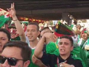 2018世界杯进球后球迷的狂热狂欢（球迷激情四溢，共享足球盛宴）
